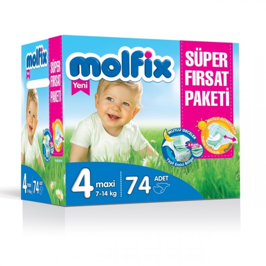 MOLFİX AYLIK PAKET ÇOCUK BEZİ MAXİ 74 'LÜ 